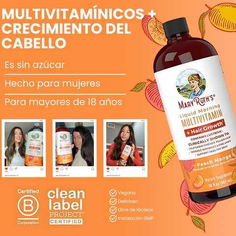 Mary Ruths® Multivitamínico líquido + Lustriva