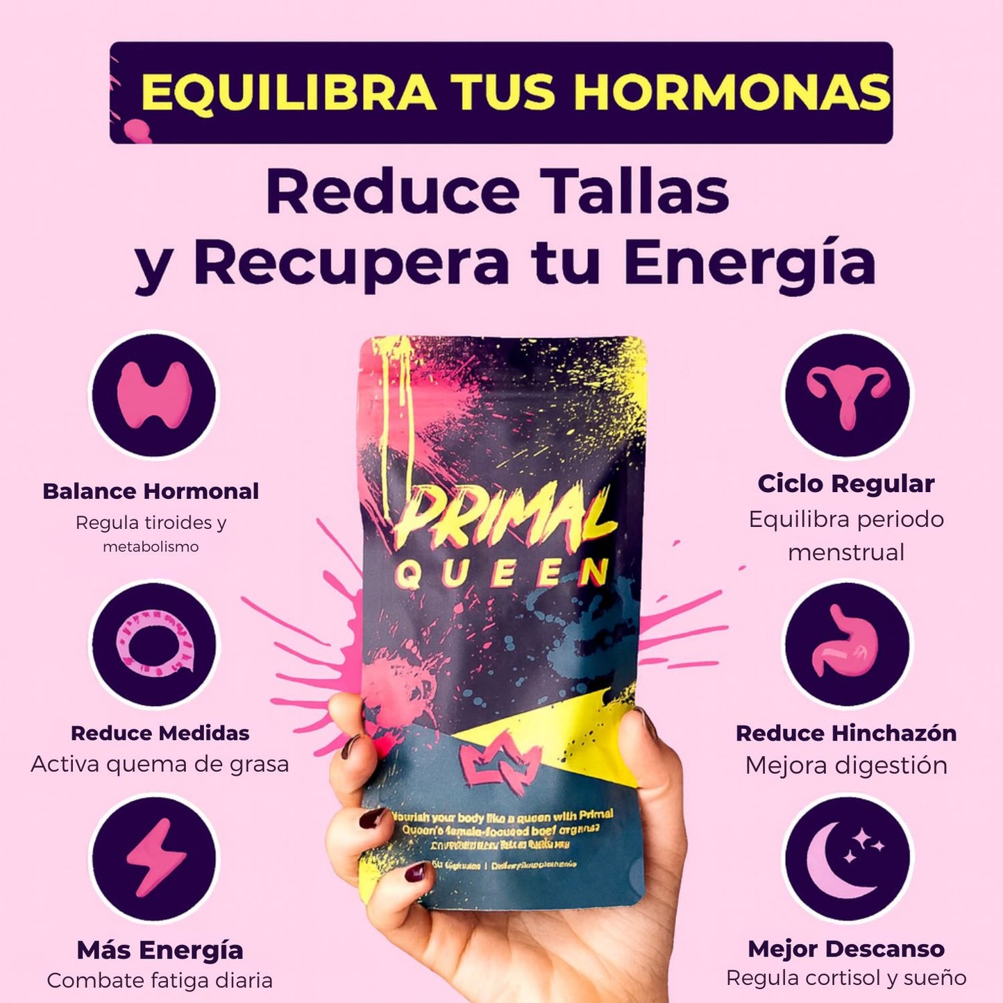 PRIMAL QUEEN® |Balance Femenino Natural| Energía, Vitalidad y Bienestar Hormonal