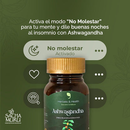 Capsulas de Ashwagandha Herbals & Health®