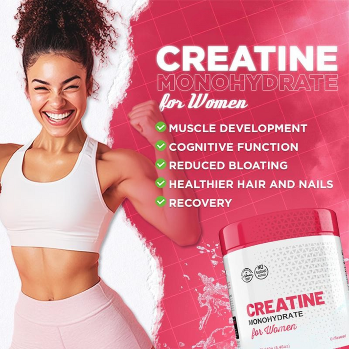 Creatina Monohidratada para Mujeres – Fuerza, Energía y Rendimiento en Cada Dosis